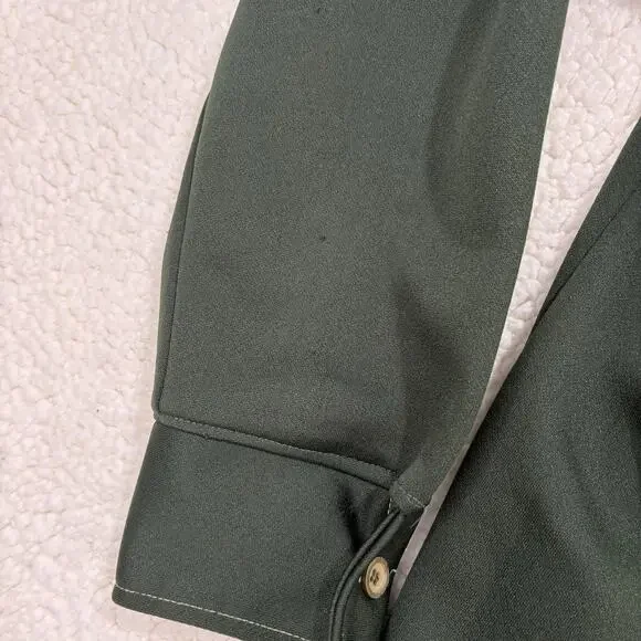 Vintage Wrangler Mens Size L Western Leisure Suit Jacket 1970s Forest Green USA